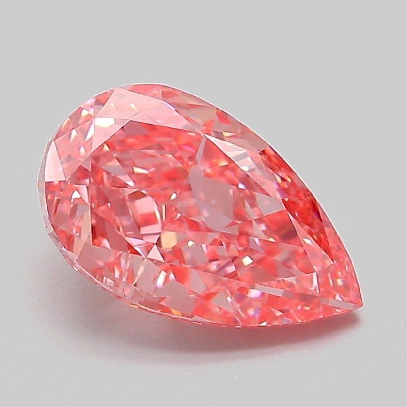 2.11 Ct. Fancy Vivid Pink Pear Lab Grown Diamond