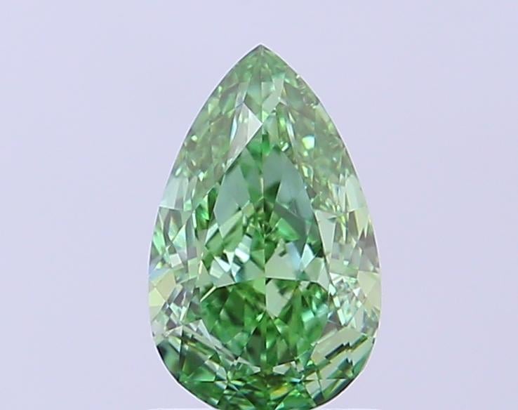1.02 Ct. Fancy Vivid Green Pear Lab Grown Diamond