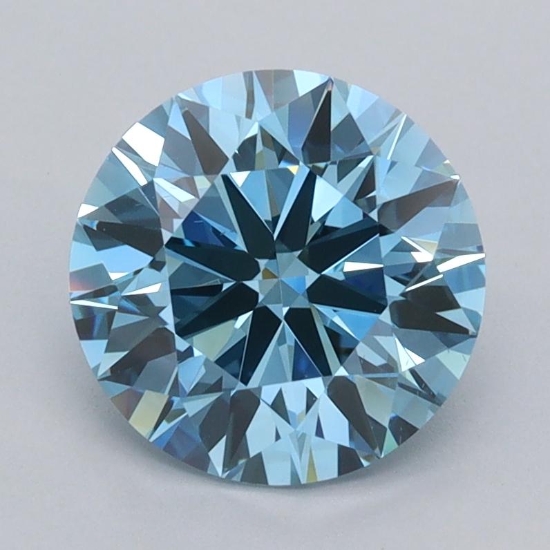 1.91 Ct. Fancy Vivid  Blue Round Lab Grown Diamond