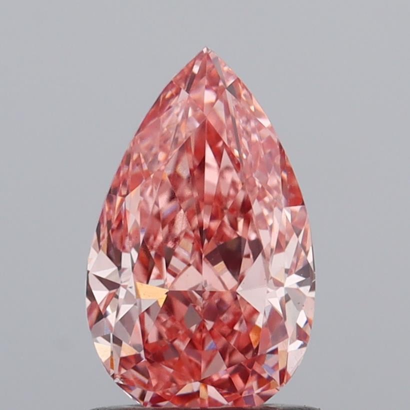 1.10 Ct. Fancy Vivid  Pink Pear Lab Grown Diamond
