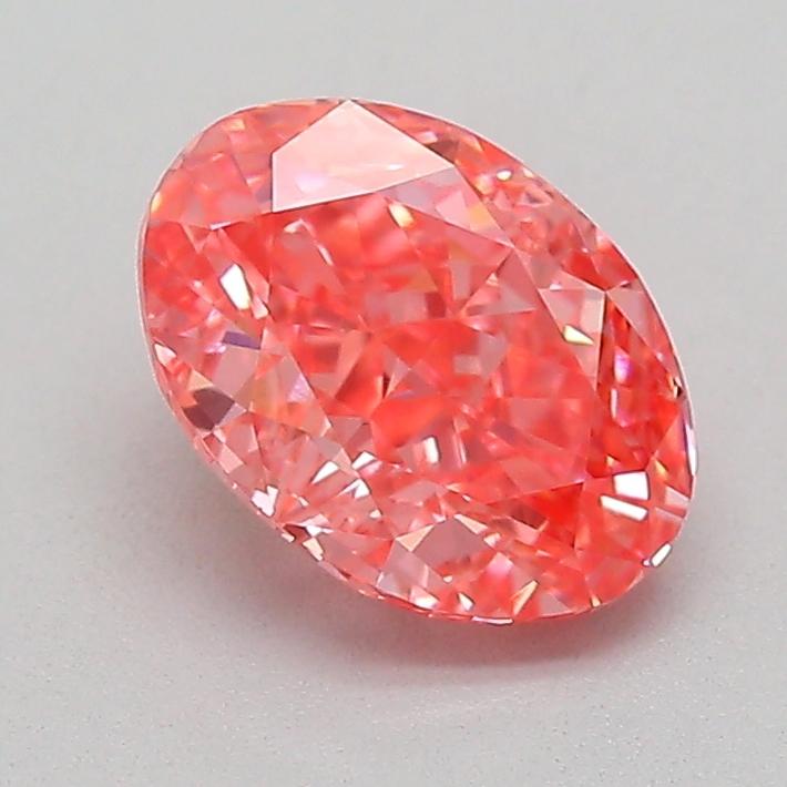 1.00 Ct. Fancy Vivid  Pink Oval Lab Grown Diamond