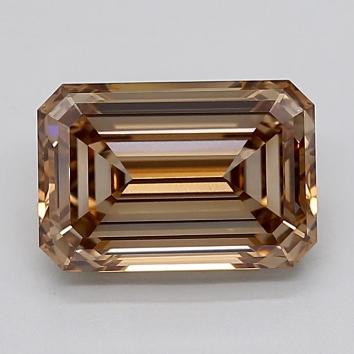 3.09 Ct. Light  Brown Emerald Lab Grown Diamond