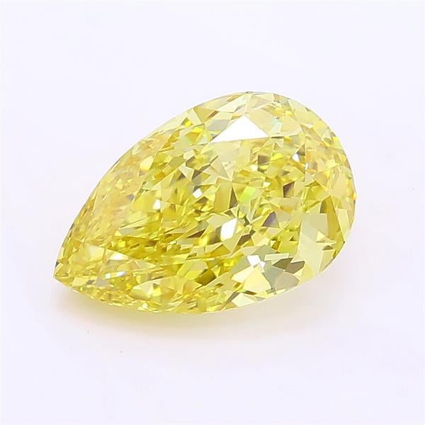1.64 Ct. Fancy Vivid Yellow Pear Lab Grown Diamond