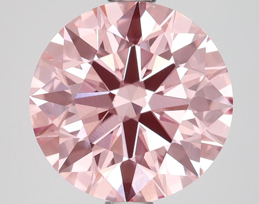 2.53 Ct. Fancy Vivid Pink Round Lab Grown Diamond