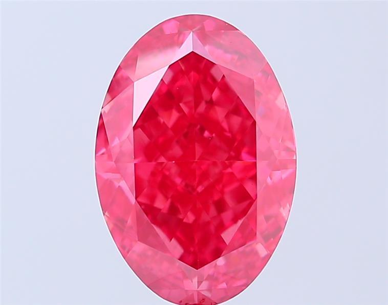 5.04 Ct. Fancy Vivid Pink Oval Lab Grown Diamond