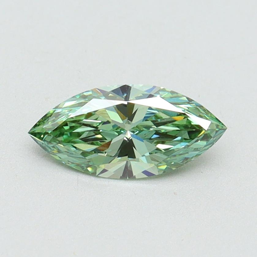 0.53 Ct. Fancy Vivid Green Marquise Lab Grown Diamond