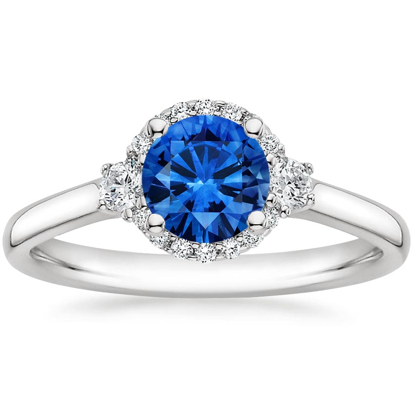 Sapphire Prelude Diamond Ring in 18K White Gold