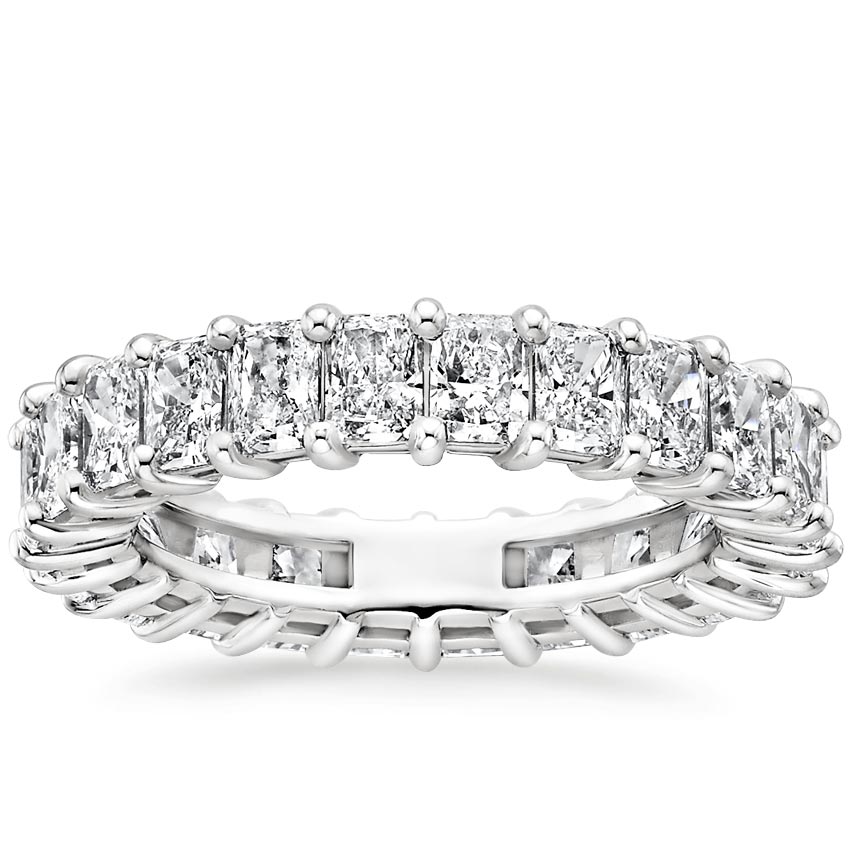 Radiant Eternity Diamond Ring (4 ct. tw.) in 18K White Gold