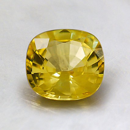 6.5mm Vivid Yellow Cushion Sapphire