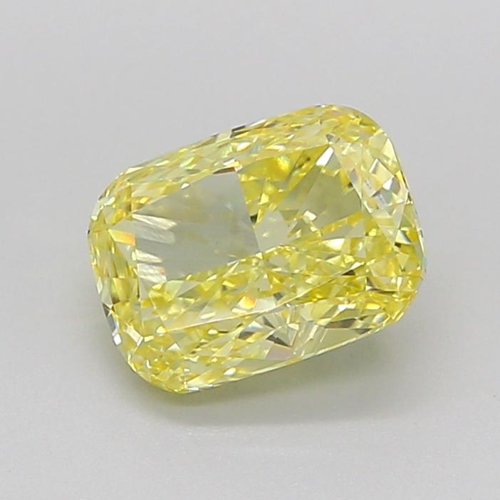 1.70 Ct. Fancy Intense Yellow Cushion Lab Grown Diamond