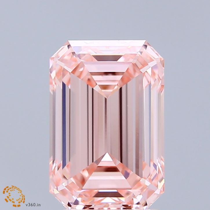 2.71 Ct. Fancy Intense Pink Emerald Lab Grown Diamond