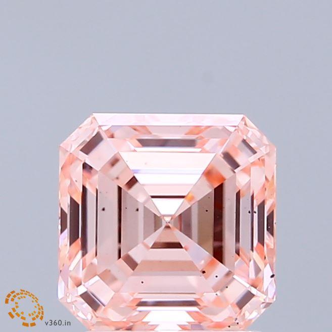 2.01 Ct. Fancy Intense Pink Asscher Lab Grown Diamond