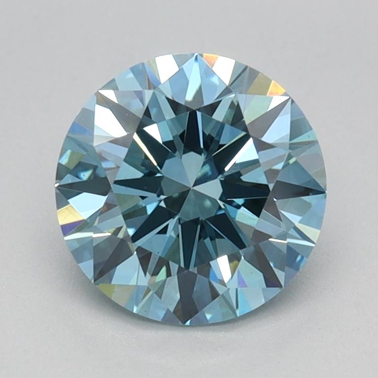 1.01 Ct. Fancy Intense Blue Round Lab Grown Diamond