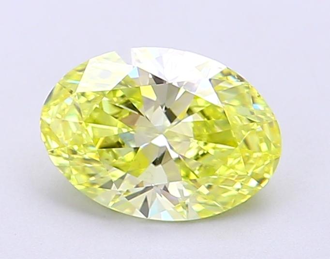 1.22 Ct. Fancy Vivid  Yellow Oval Lab Grown Diamond