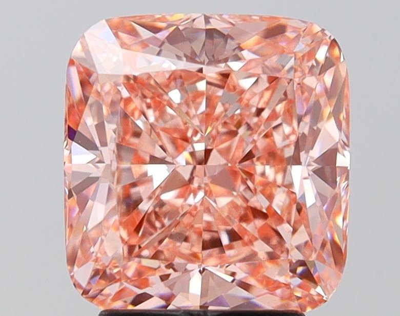 3.50 Ct. Fancy Vivid Pink Cushion Lab Grown Diamond