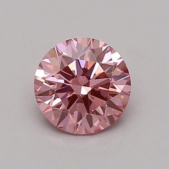 0.51 Ct. Fancy Vivid Pink Round Lab Grown Diamond
