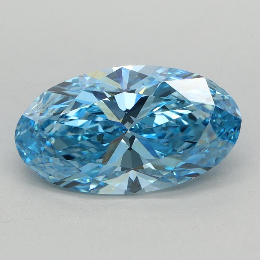 2.08 Ct. Fancy Vivid Blue Oval Lab Grown Diamond