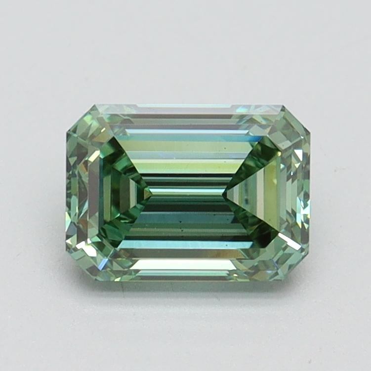 1.02 Ct. Fancy Vivid Pacific Green Emerald Lab Grown Diamond