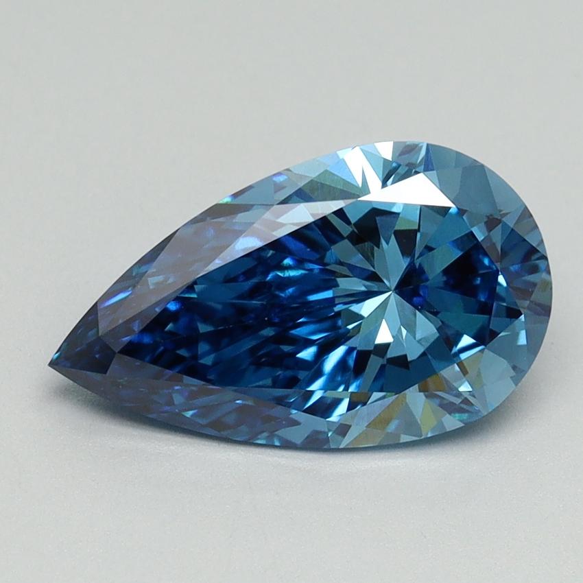 2.13 Ct. Fancy Vivid Blue Pear Lab Grown Diamond