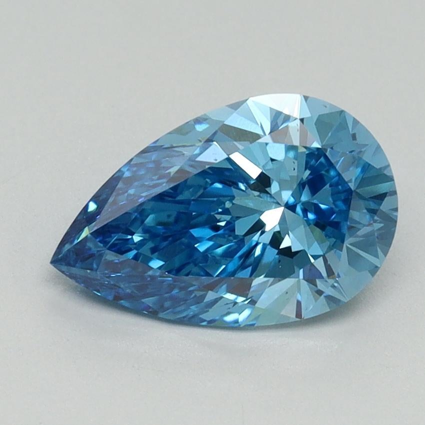 1.54 Ct. Fancy Vivid Blue Pear Lab Grown Diamond