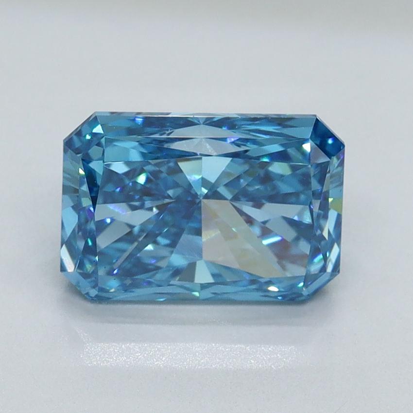 2.19 Ct. Fancy Vivid Blue Radiant Lab Grown Diamond