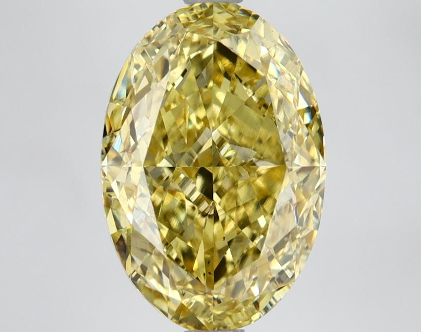 4.53 Ct. Fancy Vivid Yellow Oval Lab Grown Diamond