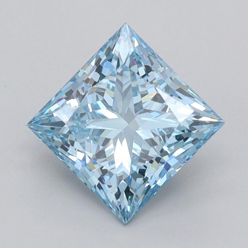 1.52 Ct. Fancy Vivid  Blue Princess Lab Grown Diamond