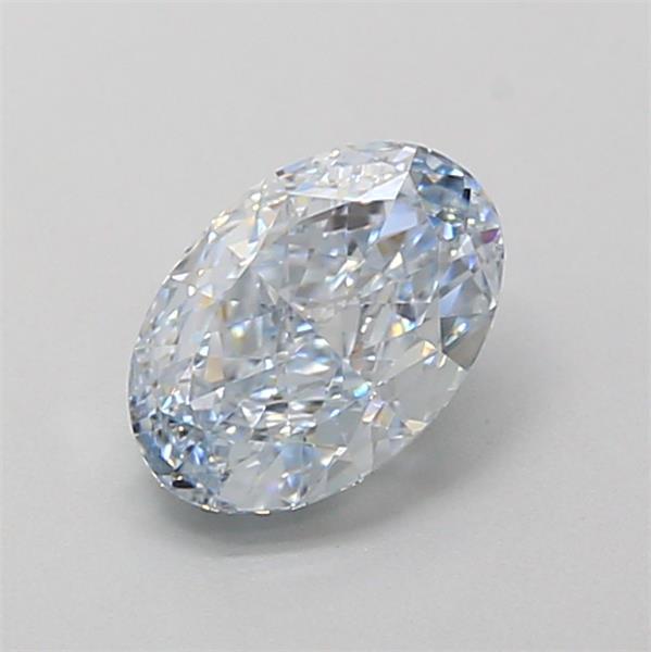 1.15 Ct. Light  Blue Oval Lab Grown Diamond