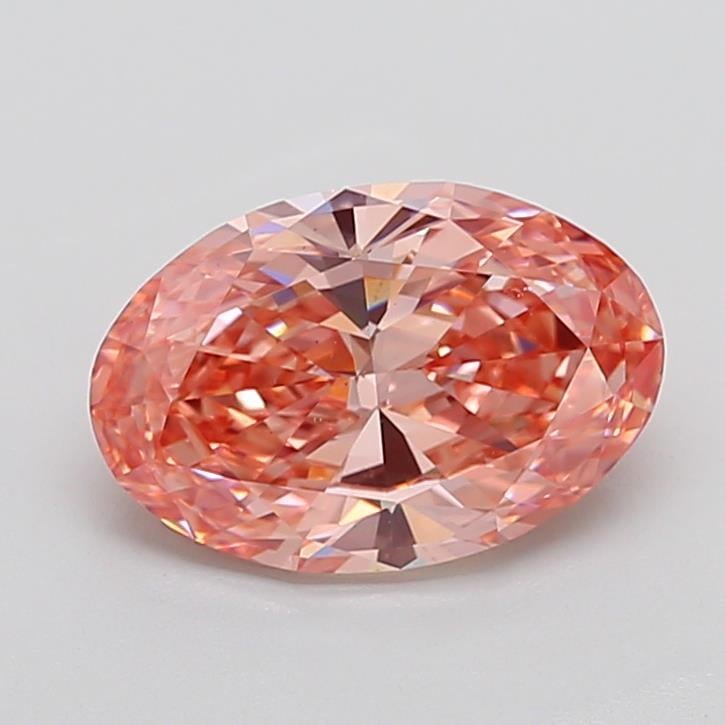 3.29 Ct. Fancy Intense Brownish Pink Oval Lab Grown Diamond