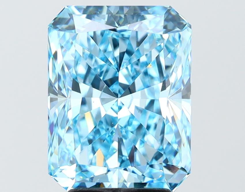 4.51 Ct. Fancy Vivid Blue Blue Radiant Lab Grown Diamond