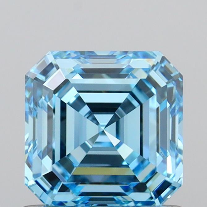 1.02 Ct. Fancy Vivid Blue Asscher Lab Grown Diamond