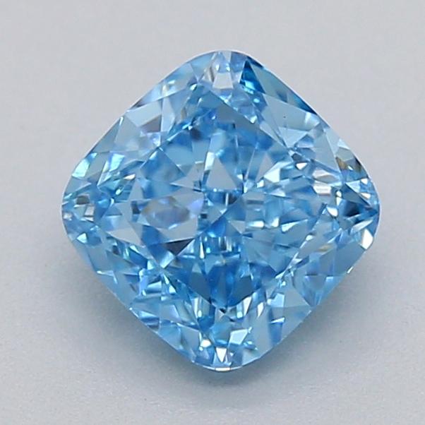 0.55 Ct. Fancy Vivid  Blue Cushion Lab Grown Diamond