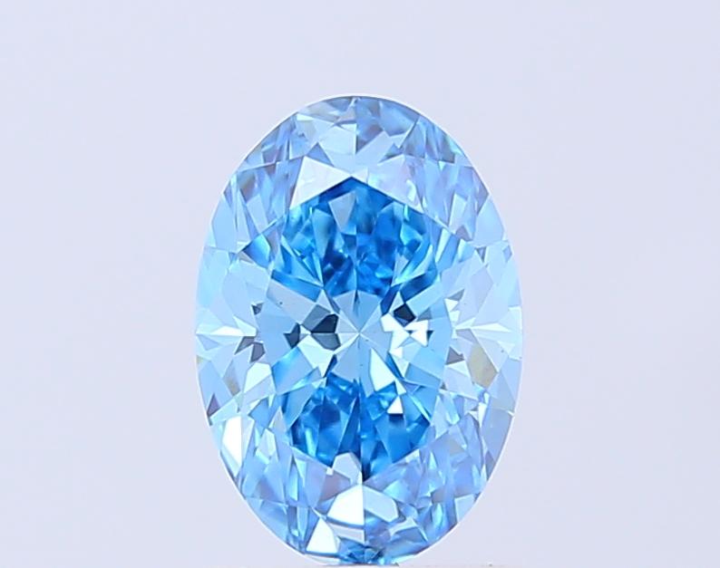 1.54 Ct. Fancy Vivid  Blue Oval Lab Grown Diamond