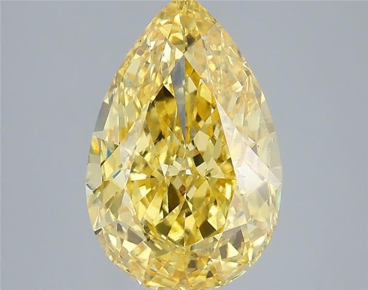 3.05 Ct. Fancy Vivid Yellow Pear Lab Grown Diamond