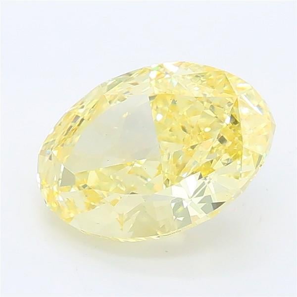 2.21 Ct. Fancy Intense Yellow Oval Lab Grown Diamond
