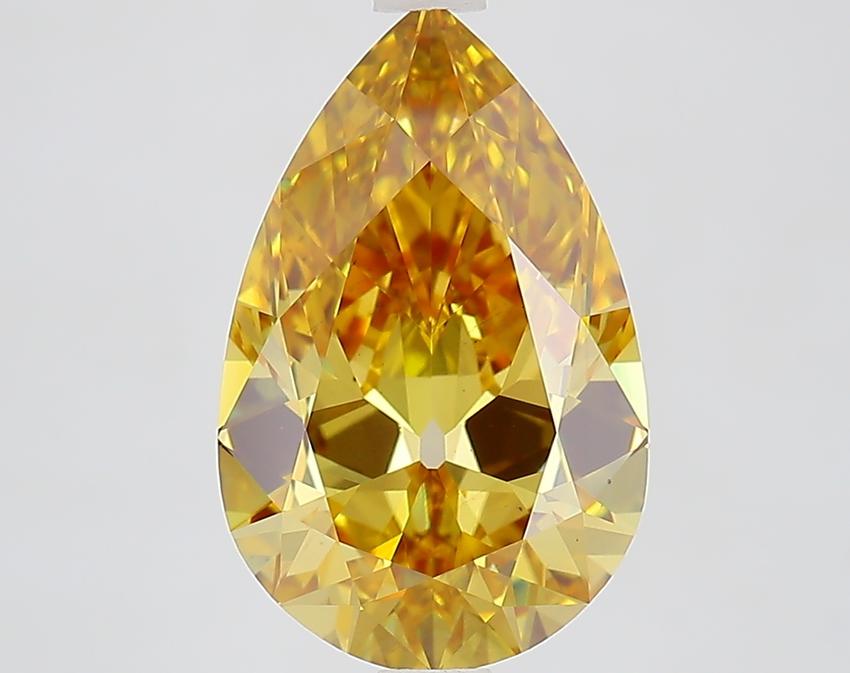 3.72 Ct. Fancy Yellow Pear Lab Grown Diamond