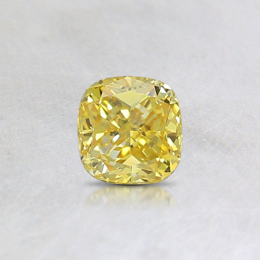 0.35 Ct. Fancy Intense Yellow Cushion Lab Grown Diamond