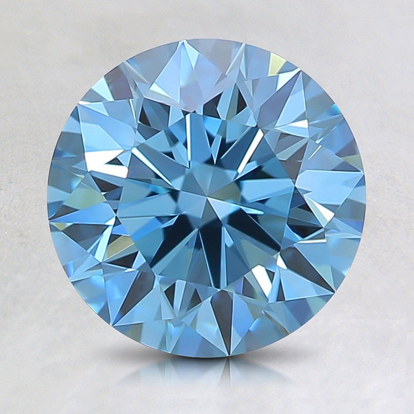1.52 Ct. Fancy Intense Green Blue Round Lab Grown Diamond