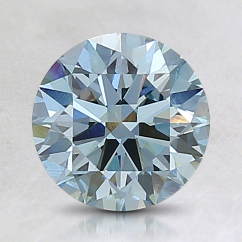 1.57 Ct. Fancy Greenish Blue Round Lab Grown Diamond