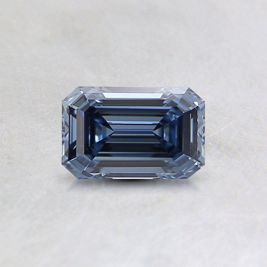 0.4 Ct. Fancy Deep Blue Emerald Cut Lab Grown Diamond