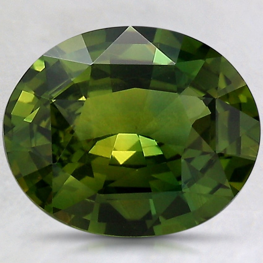 9.9x8.1mm Green Oval Sapphire