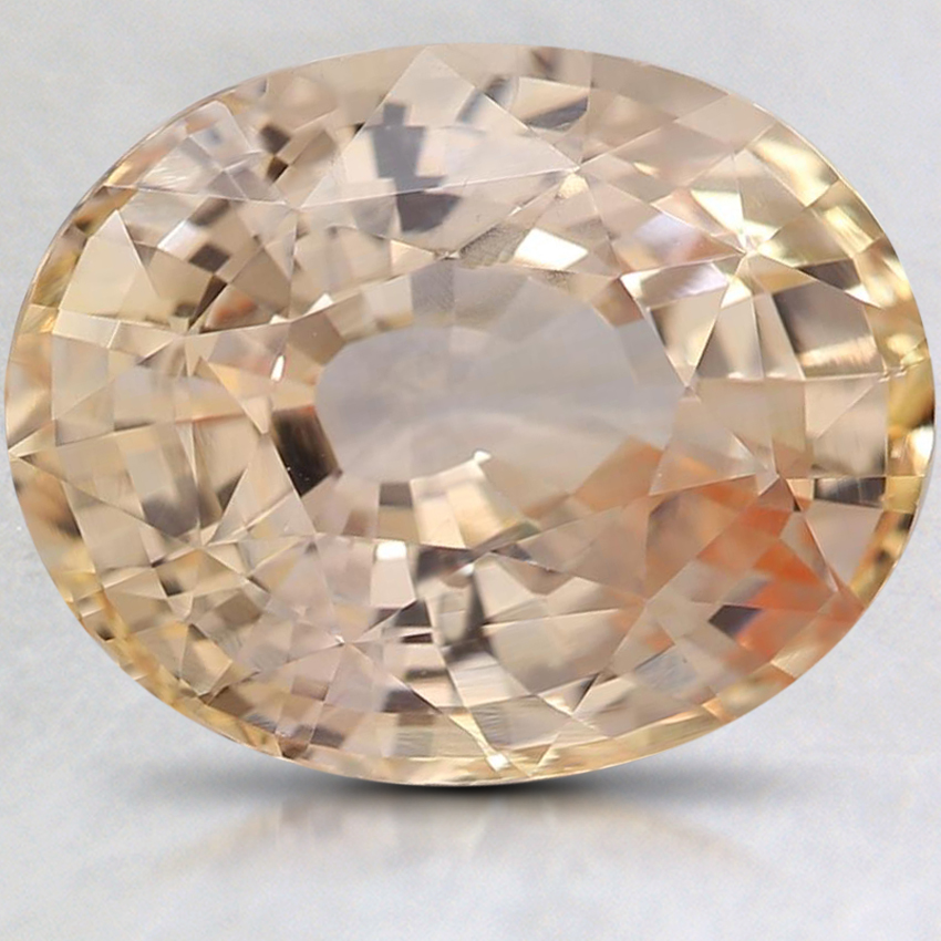 11.2x9mm Unheated Peach Oval Sapphire