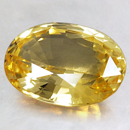 10.4x7.6mm Unheated Yellow Oval Sapphire