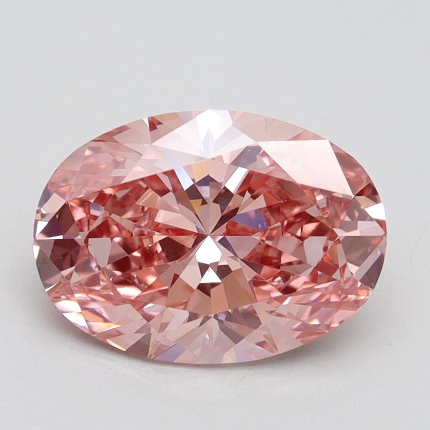 2.03 Ct. Fancy Vivid Pink Oval Lab Grown Diamond