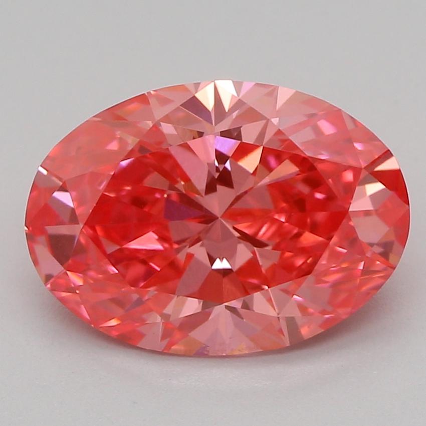 1.58 Ct. Fancy Vivid Pink Oval Lab Grown Diamond