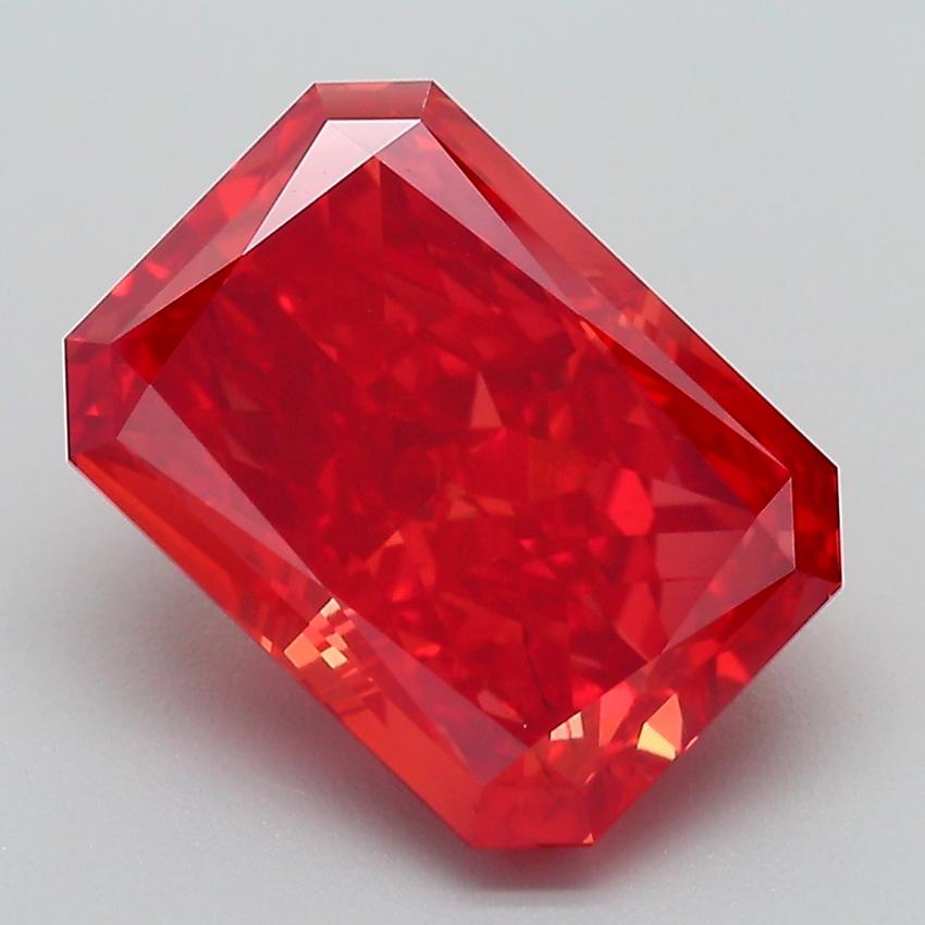 5.08 Ct. Fancy Vivid Orangy Red Radiant Lab Grown Diamond