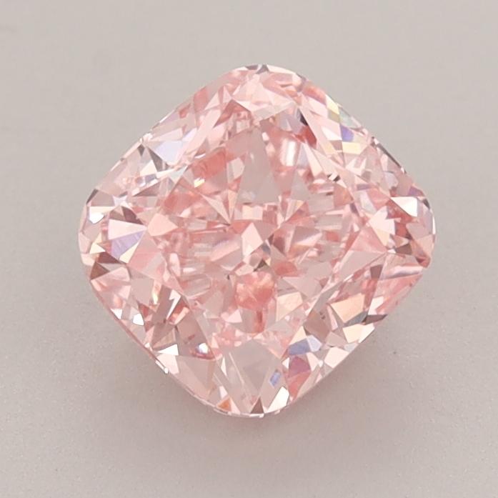 1.39 Ct. Fancy Vivid  Pink Cushion Lab Grown Diamond