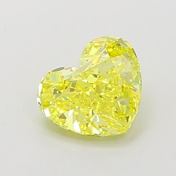 1.01 Ct. Fancy Vivid Yellow Heart Lab Grown Diamond