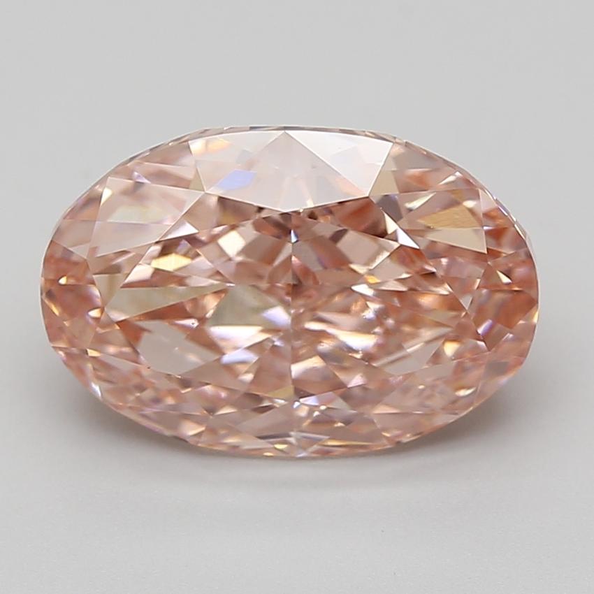 5.32 Ct. Fancy Vivid Pink Oval Lab Grown Diamond
