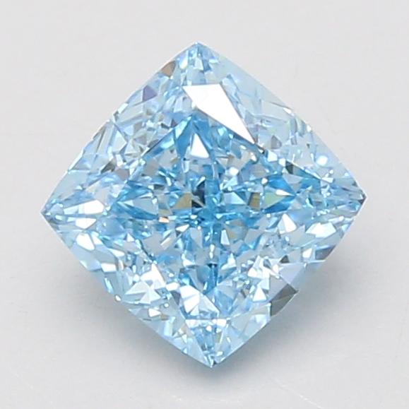1.54 Ct. Fancy Vivid Blue Cushion Lab Grown Diamond